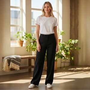 Kasper Women's Stretch Crepe Tab Front Trouser Pants, Color‎ Black, Size 4